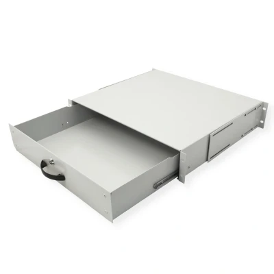 Afbeelding van ROLINE 19 inch toetsenbordlade 2 U, 400mm diep afsluitbaar grijs