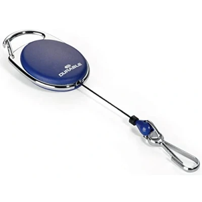Afbeelding van Durable Style afrolmechanisme met karabijnhaak, blauw