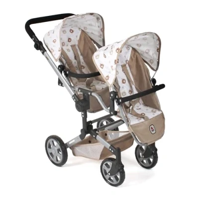 Afbeelding van Bayer Chic 2000 Linus Duo poppenwagen voor kinderen van 4 tot 8 jaar, beer, beige, 690 63