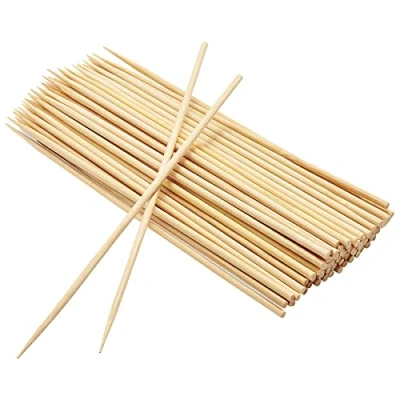 Afbeelding van EXNIMA, 100, 200, 500, 1200 of 12000 stuks, houten spiesen, grillspiesen, stokjes voor grill, buffet, fruit, vreugdevuur en handwerk, maat 10, 15, 20,