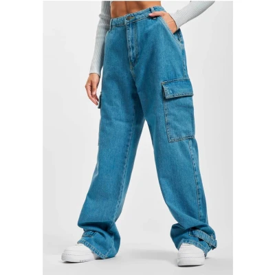 Afbeelding van DEF Denim light blue Cargobroek XL Blauw