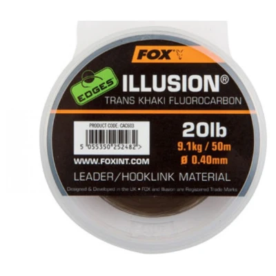 Afbeelding van Fox Edges Illusion Trans Khaki Fluorocarbon (50m) Maat : 30lb (0.50mm)