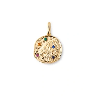 Afbeelding van SINGULARU Charm Organic Colors Zodiac Leo Pendentif en argent sterling avec finition plaquée or 18Kt combinable le collier Bijoux pour femmes