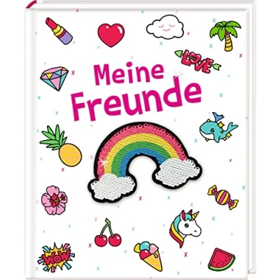 Afbeelding van Freundebuch Funny Patches Meine Freunde mit WendepaillettenPatch