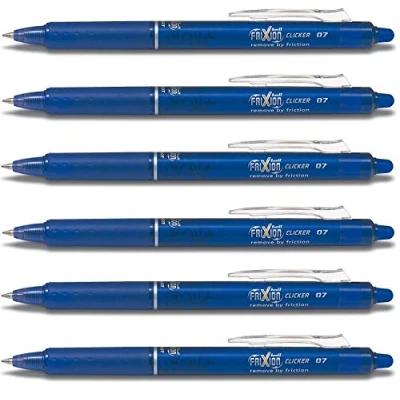 Afbeelding van Pilot BLRT FR7 Frixion Intrekbare veren, 0,7 mm ronde punt, 0,5 mm, 6 stuks