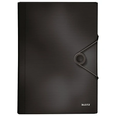 Afbeelding van LEITZ 45791095 Carpeta acordeón SOLID PP met 6 aparte maten 1 extra ancho DIN A4 kleur zwart