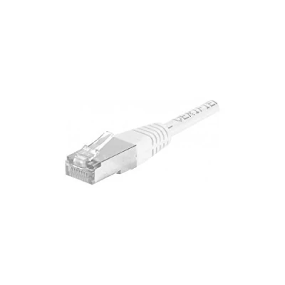 Afbeelding van Exertis Connect Patchkabel F/UTP, CAT.6a, wit, 25,0 m Voor 10 Gigabit/s, met bijzonder smalle knikbeveiliging (S/UTP, CAT6, 25 m), Netwerkkabel