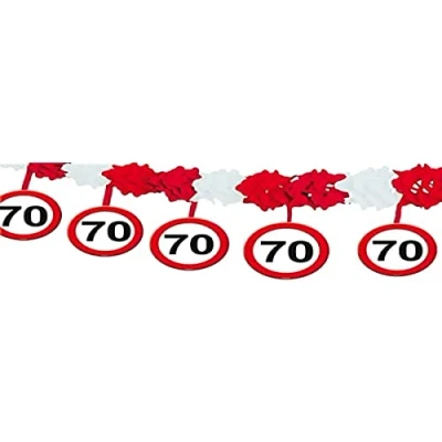 Afbeelding van Slinger Verkeersbord 70 jaar met onderhangend