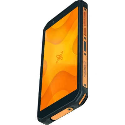 Afbeelding van Hammer H Energy X bouwtelefoon Android 12 e sim zwart/oranje