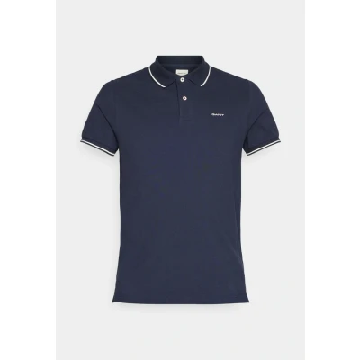 Afbeelding van GANT Tipping Pique Rugger Poloshirt, Heren, Maat: 4XL, Evening blue