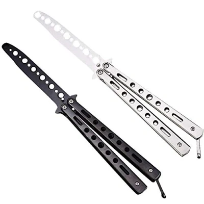 Afbeelding van Ideal Swan Trainer Butterfly Balisong Mess set van 2