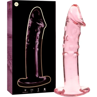 Afbeelding van NEBULA SERIES BY IBIZA MODEL 19 DILDO BOROSILICATE GLASS 18.5 X 4 CM PINK BUTTPLUG ANAL BEST SEX TOY