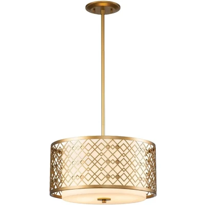 Afbeelding van Elstead Lighting LED Pendelarmatuur Ziggy 2X E27 Max 60W Dimbaar Lacquered Gold