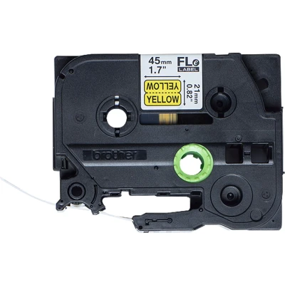 Afbeelding van Brother FLe 6511 Labeltape gelamineerde kabeletiketten Tapekleur: Geel Tekstkleur: Zwart