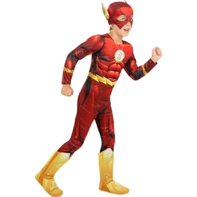Afbeelding van FUNIDELIA Gespierd Flash kostuum voor jongens Superhelden Maat: 122 134 cm