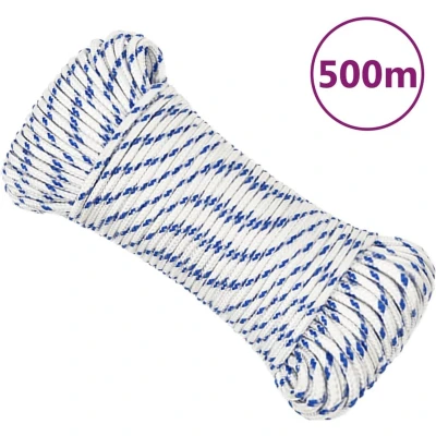 Afbeelding van vidaXL Boot touw 5 mm 500 m polypropyleen wit