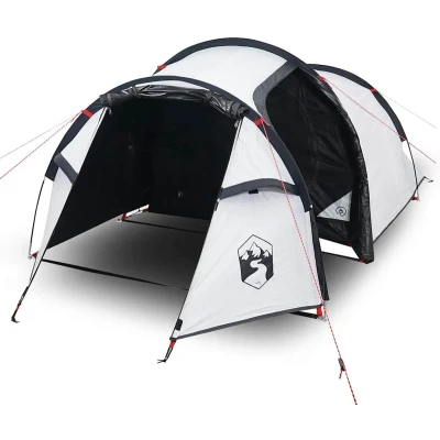 Afbeelding van Tent 3 persoons 370x185x116 cm 190T taft wit