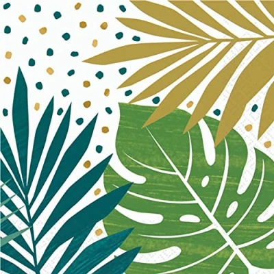 Afbeelding van Amscan Servetten Palmbladeren Key West (16 stuks)