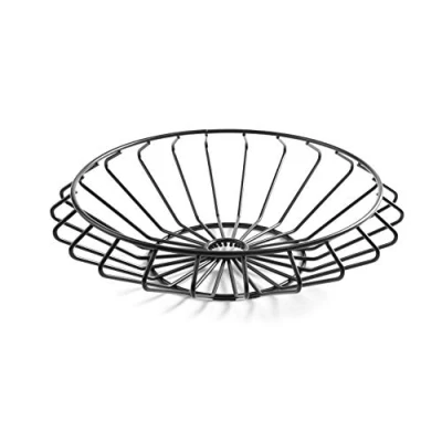 Afbeelding van Lacor (Present Time) Linea Fruitmand IJzer Ø33,5 x 14,5 cm Zwart