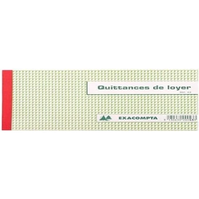 Afbeelding van Exacompta Referentie. 43E 1 Manifold huurkwitanties 12,5 x 21 cm, 50 vellen doorschrijvend