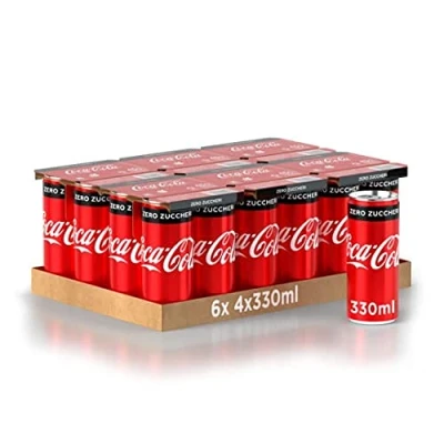 Afbeelding van Coca cola Zero Frisdrank, Fat Blik Van 33 Cl, Pak 24 Stuks Frisdrank