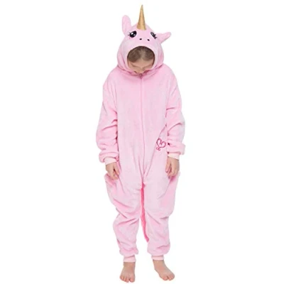 Afbeelding van corimori 1851 (verschillende modellen), rompertje voor kinderen, overall pyjama jongens en meisjes, Kigurumi dieren, eenhoornroze, maat 3 5 jaar (lengte 90 110 cm)