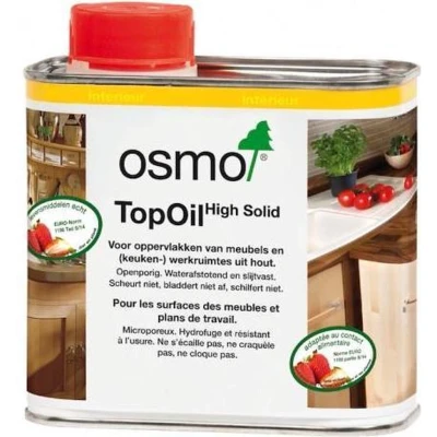 Afbeelding van Osmo TopOil 3058 Kleurloos Mat 0.5 Liter Meubel Olie voor Hout Werkbladolie tafel snijplank Werkbladen Houtolie meubelolie