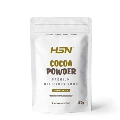 Image de HSN Cacao en poudre 100 % pur 150 g = 15 prises par paquet chocolat soluble sans sucre et riche fibres Idéal pour pâtisserie OGM, végétalien, ajouts, gluten ni lactose