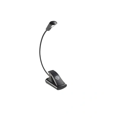Afbeelding van K&amp;M 12241 FlexLight LED muziekstandaard zwart clip bevestiging flexibele zwanenhals, helderheid 800 lux