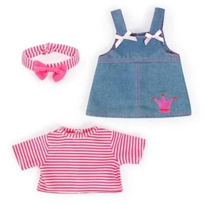 Afbeelding van Bayer Design 83853AA poppenkleding 33 38 cm poppenkleding, accessoires voor pop, jeansjurk, T shirt