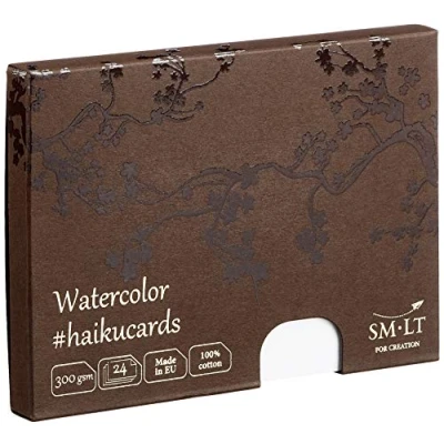 Afbeelding van SMLT Haikukaarten Aquarel A6 300gr 24 vel.
