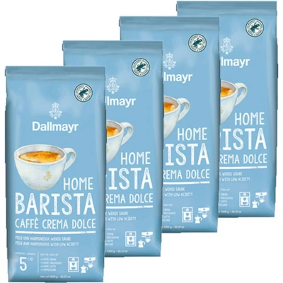 Afbeelding van Dallmayr Home Barista Caffè Crema Dolce koffiebonen 4 x 1 kilo