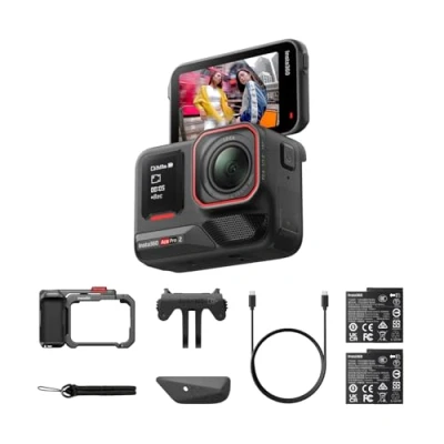 Afbeelding van Insta360 Ace Pro 2 Pack Explorateur Caméra d&#039;action étanche 8K co conçue avec Leica, capteur 1/1,3&quot;, Double Puce d&#039;IA, qualité en Basse lumière, Audio avancé, écran Rabattable, édition IA Vlogs,Moto