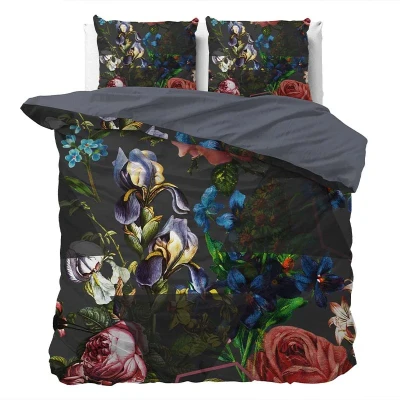 Afbeelding van Dekbedovertrek Zina 2 persoons (200x200/220 cm) Polyester katoen Bloemen Paars Sleeptime Ga naar Dekbed Discounter.nl &amp; Profiteer Nu