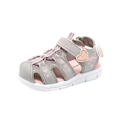 Afbeelding van KangaROOS WMS Meisjessandalen M breed roze grijs 28 EU, Roze/Grijs