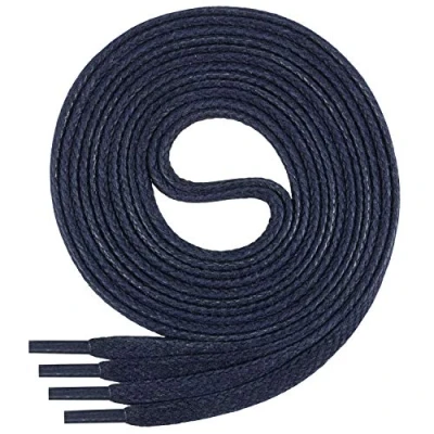 Afbeelding van Di Ficchiano Kwalitatieve platte veters ong. 7,0 mm breed 100% katoen, scheurbestendig, 16 kleuren, lengte 45 tot 200 cm, donkerblauw, 120