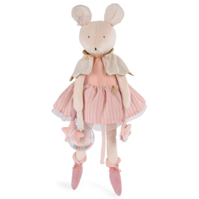 Afbeelding van Moulin roty activiteitenknuffel muis la petite école de danse 57 cm