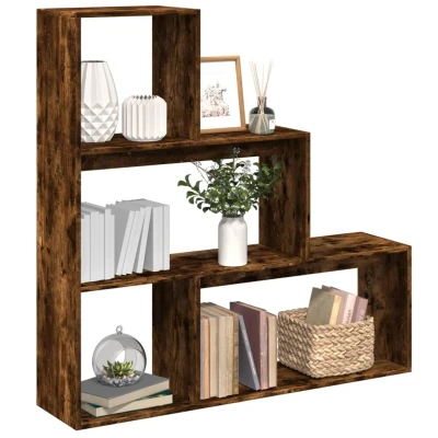 Afbeelding van Kamerscherm / boekenkast 123x29x123 cm hout gerookt eiken