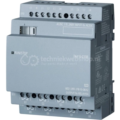 Afbeelding van Siemens LOGO! DM16 230R 0BA2 PLC uitbreidingsmodule 115 V/AC, V/DC, 230 V/DC
