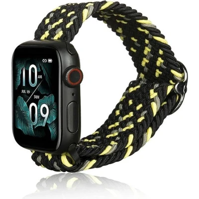Afbeelding van Beline Apple Watch Textiel band 38/40/41mm zwart/lime
