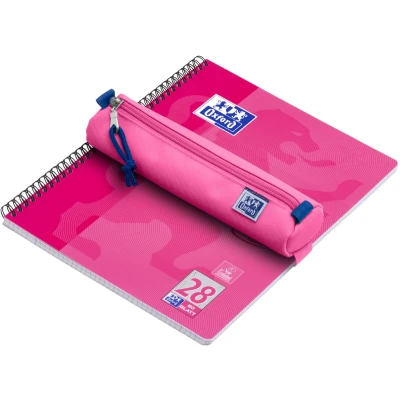 Afbeelding van Oxford Pennenetui van duurzaam polyester, rond, klein formaat, Aqua, 22 x 4 cm, etui, etui