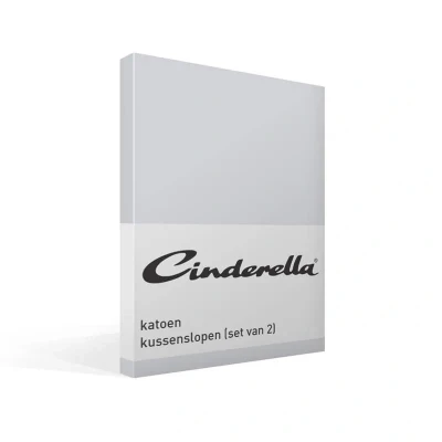 Afbeelding van Cinderella Weekend Kussensloop Set van 2 Kussenslopen Katoen 60x70 cm Lichtgrijs
