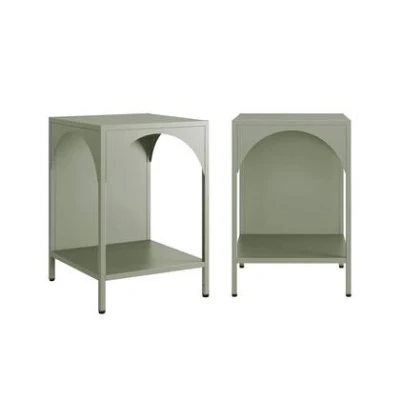 Afbeelding van sweeek Nachtkastje, metalen bijzettafel (set van 2)