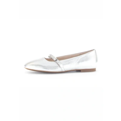 Afbeelding van Gabor Ballerina&#039;s, Dames, Maat: 37.5, Silber kristall Veloursleer