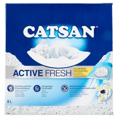 Afbeelding van 8L Active Fresh Catsan Kattenbakvulling Klontvormend