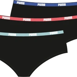 Afbeelding van Puma Hipster 3 PACK Slip, Dames, Maat: XL, Black combo