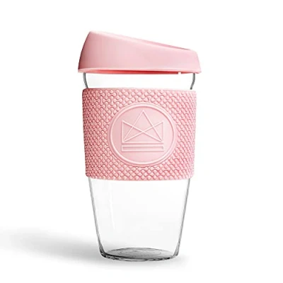 Afbeelding van Neon Kactus Pink Flamingo Glass Cup 450ml