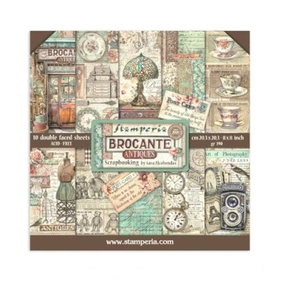 Afbeelding van Stamperia Papieren stempel voor scrapbooking, albums, kaarten maken, bullet journals, enz. Zuurvrij, dubbelzijdig, perfect vrije tijd, knutselen en geschenken (rommelig