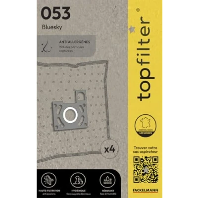 Afbeelding van Set van 4 Bluesky TopFilter Premium stofzuigerzakken