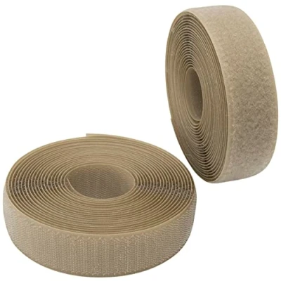 Afbeelding van AERZETIX C65965 Klittenband/rol 30 mm 5 meter zelfgrijpend Organizer/Kabelbinder Bevestigingsband kledingzak riem Kleur: donkerbeige polyamide en polyester